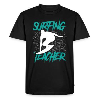 Moniteur de surf Surf Surf Surf Surf Surf - T-shirt Premium bio Homme - noir - Devant - Nico (187cm)