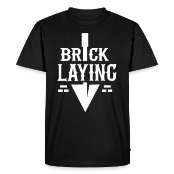 Maçonnerie Briques Artisans Maçon - T-shirt Premium bio Homme - noir - Devant - Nico (187cm)