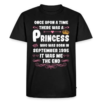 Il était une fois une princesse. Septembre 1995 Gebu - T-shirt Premium bio Homme - noir - Devant - Nico (187cm)