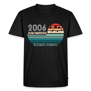 Vintage Anniversaire Anniversaire Rétro 2006 Limité - T-shirt Premium bio Homme - noir - Devant - Nico (187cm)