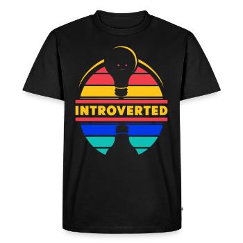 Introverted Introverted Sarcasm Shy - Men's Premium Organic T-Shirt - black - Front - Nico (187cm)
