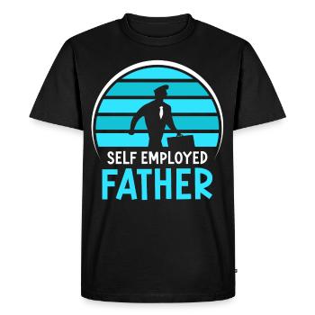 Self-employed father Freelancer Self-employed - Men's Premium Organic T-Shirt - black - Front - Nico (187cm)