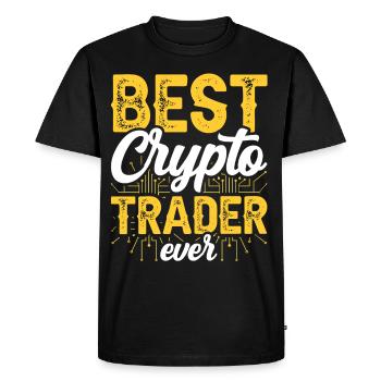 Best Crypto Trader Ever Trade Crypto - Men's Premium Organic T-Shirt - black - Front - Nico (187cm)