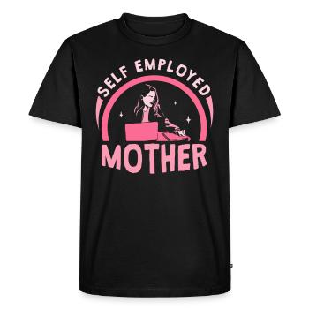 Self-employed mother Self-employed freelancer - Men's Premium Organic T-Shirt - black - Front - Nico (187cm)