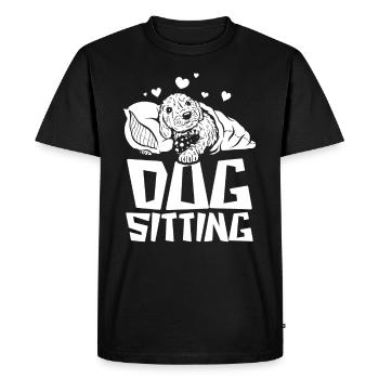 Dog Sitting Dog Dog Sitter Dog Sitting - T-shirt Premium bio Homme - noir - Devant - Nico (187cm)