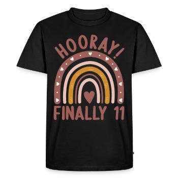 11 ans Rainbow Rainbow 11ème anniversaire - T-shirt Premium bio Homme - noir - Devant - Nico (187cm)