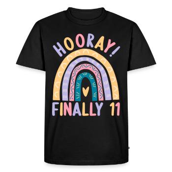 11 ans Rainbow Rainbow 11ème anniversaire - T-shirt Premium bio Homme - noir - Devant - Nico (187cm)