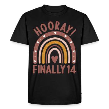 14 years old Rainbow Rainbow 14th birthday - Men's Premium Organic T-Shirt - black - Front - Nico (187cm)