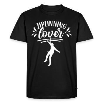 Ziplining lover zip line Sport Zipline - Men's Premium Organic T-Shirt - black - Front - Nico (187cm)