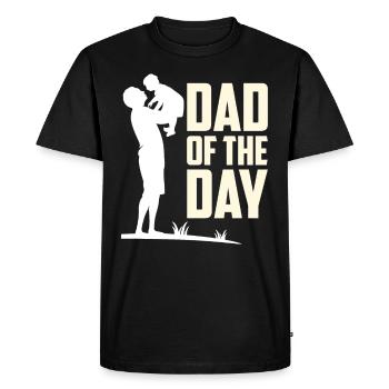 Père du Jour Dictons Papa Fête des Pères Papa - T-shirt Premium bio Homme - noir - Devant - Nico (187cm)