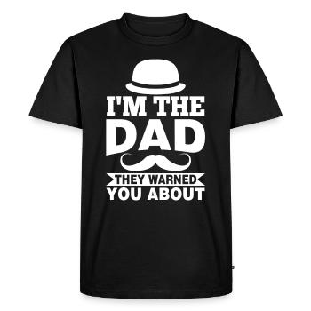 Je suis le Père dont ils vous ont mis en garde - T-shirt Premium bio Homme - noir - Devant - Nico (187cm)