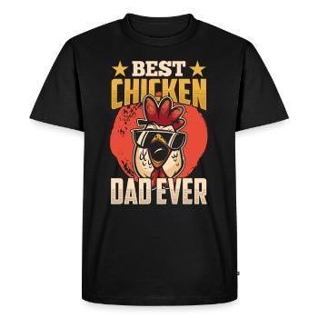 Le meilleur papa de poulet de tous les temps Père de poulet - T-shirt Premium bio Homme - noir - Devant - Nico (187cm)