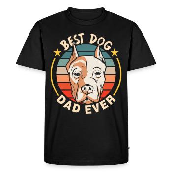 Meilleur chien Papa Jamais Chien Papa Père - T-shirt Premium bio Homme - noir - Devant - Nico (187cm)