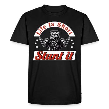 Muscel Car V8 Turbocharger Tuning Racing Car - Men's Premium Organic T-Shirt - black - Front - Nico (187cm)