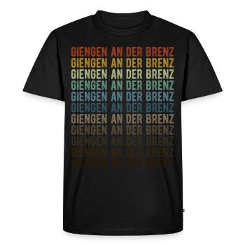 Giengen an der Brenz Stadt Retro Vintage - Men's Premium Organic T-Shirt - black - Front - Nico (187cm)