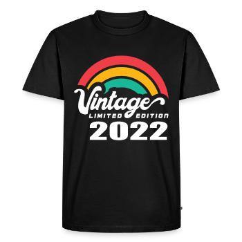 Vintage Anniversaire Anniversaire Rétro 2022 Limité - T-shirt Premium bio Homme - noir - Devant - Nico (187cm)
