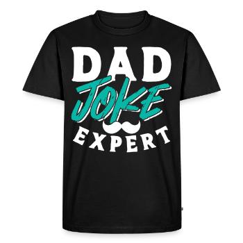 Papa Blague Papa Blagues Père - T-shirt Premium bio Homme - noir - Devant - Nico (187cm)