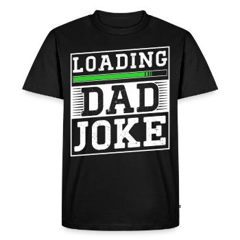 Papa Blague Papa Blagues Père - T-shirt Premium bio Homme - noir - Devant - Nico (187cm)
