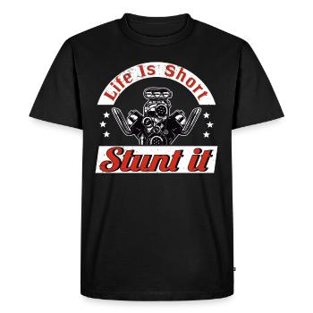 Muscel Car V8 Turbocharger Tuning Racing Car - Men's Premium Organic T-Shirt - black - Front - Nico (187cm)