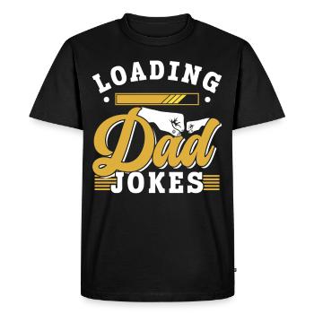 Papa Blague Papa Blagues Père - T-shirt Premium bio Homme - noir - Devant - Nico (187cm)