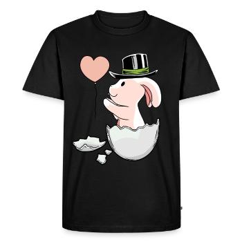 Easter Balloon EggShell Easter Rabbit - Men's Premium Organic T-Shirt - black - Front - Nico (187cm)