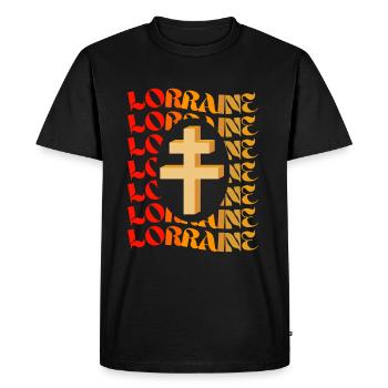 Cadeau Homme Lorrain Anniversaire Noel - T-shirt Premium bio Homme - noir - Devant - Nico (187cm)