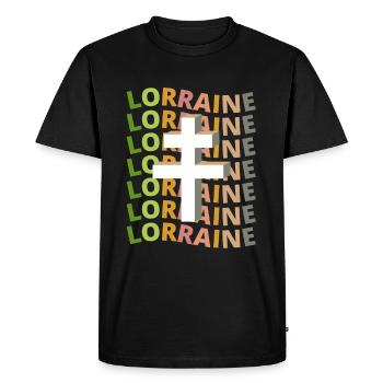 Cadeau Homme Lorrain Anniversaire Noel - T-shirt Premium bio Homme - noir - Devant - Nico (187cm)