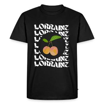 Cadeau Homme Lorrain Anniversaire Noel - T-shirt Premium bio Homme - noir - Devant - Nico (187cm)