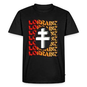 Cadeau Homme Lorrain Anniversaire Noel - T-shirt Premium bio Homme - noir - Devant - Nico (187cm)