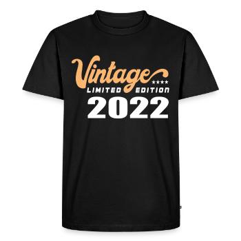 Vintage Anniversaire Anniversaire Rétro 2022 Limité - T-shirt Premium bio Homme - noir - Devant - Nico (187cm)