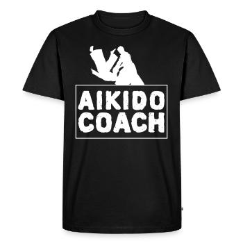 Aikido Trainer Martial Arts Fighter Martial Arts - Men's Premium Organic T-Shirt - black - Front - Nico (187cm)