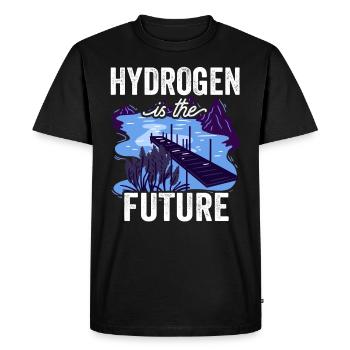 L’hydrogène est l’élément d’avenir hydrogène - T-shirt Premium bio Homme - noir - Devant - Nico (187cm)
