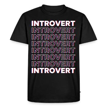Introverted Sarcasm Introverted Shy - Men's Premium Organic T-Shirt - black - Front - Nico (187cm)
