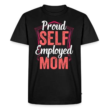 Fière Mère travailleuse indépendante Travailleuse autonome - T-shirt Premium bio Homme - noir - Devant - Nico (187cm)