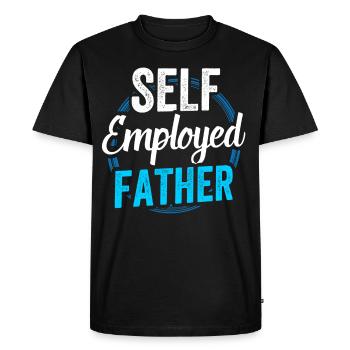 Self-employed father Freelancer Self-employed - Men's Premium Organic T-Shirt - black - Front - Nico (187cm)