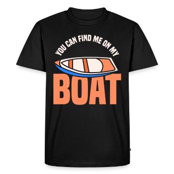 Vous pouvez me trouver sur mon bateau de navigation de plaisance - T-shirt Premium bio Homme - noir - Devant - Nico (187cm)
