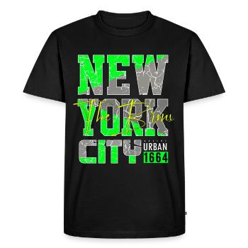 New York The Bronx USA America - Men's Premium Organic T-Shirt - black - Front - Nico (187cm)
