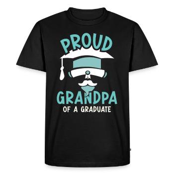 Fier grand-père d’un diplômé diplômé - T-shirt Premium bio Homme - noir - Devant - Nico (187cm)