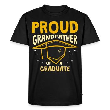Fier grand-père d’un diplômé diplômé - T-shirt Premium bio Homme - noir - Devant - Nico (187cm)