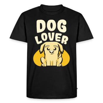 Dog lover Dog lover puppy animal sayings - Men's Premium Organic T-Shirt - black - Front - Nico (187cm)