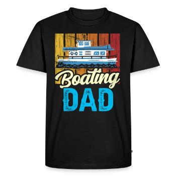 Boating Father Yacht Boat Boating - Men's Premium Organic T-Shirt - black - Front - Nico (187cm)