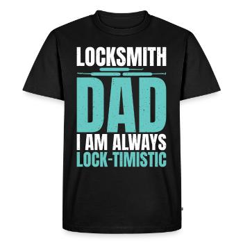 Locksmith Saying For Men Women Locksmith - Men's Premium Organic T-Shirt - black - Front - Nico (187cm)