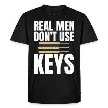 Locksmith Saying For Men Women Locksmith - Men's Premium Organic T-Shirt - black - Front - Nico (187cm)