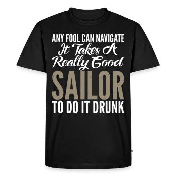 Catamaran à voile - T-shirt Premium bio Homme - noir - Devant - Nico (187cm)