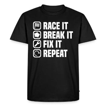 Muscel Car V8 Turbocharger Tuning Racing Car - Men's Premium Organic T-Shirt - black - Front - Nico (187cm)