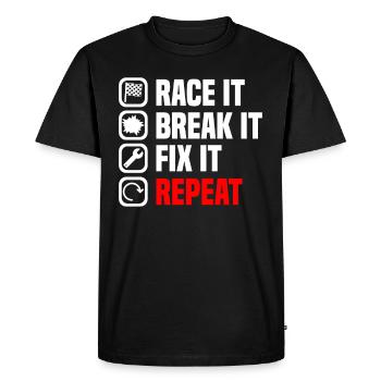 Muscel Car V8 Turbocharger Tuning Racing Car - Men's Premium Organic T-Shirt - black - Front - Nico (187cm)