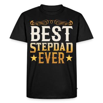 Best Stepfather Ever Stepdad Stepdad - Men's Premium Organic T-Shirt - black - Front - Nico (187cm)