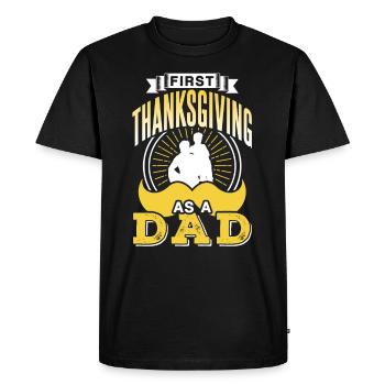 Premier Thanksgiving En tant que Père Proverbes Papa Papa - T-shirt Premium bio Homme - noir - Devant - Nico (187cm)