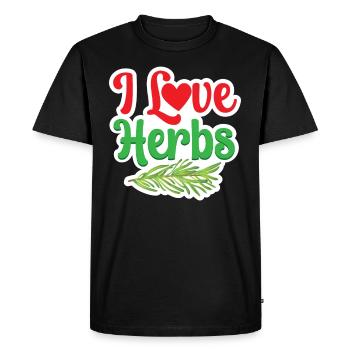 J’adore les herbes herbes herbes aromatiques jardin d’herbes aromatiques - T-shirt Premium bio Homme - noir - Devant - Nico (187cm)