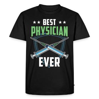 Le meilleur médecin de tous les temps Médecin de profession - T-shirt Premium bio Homme - noir - Devant - Nico (187cm)